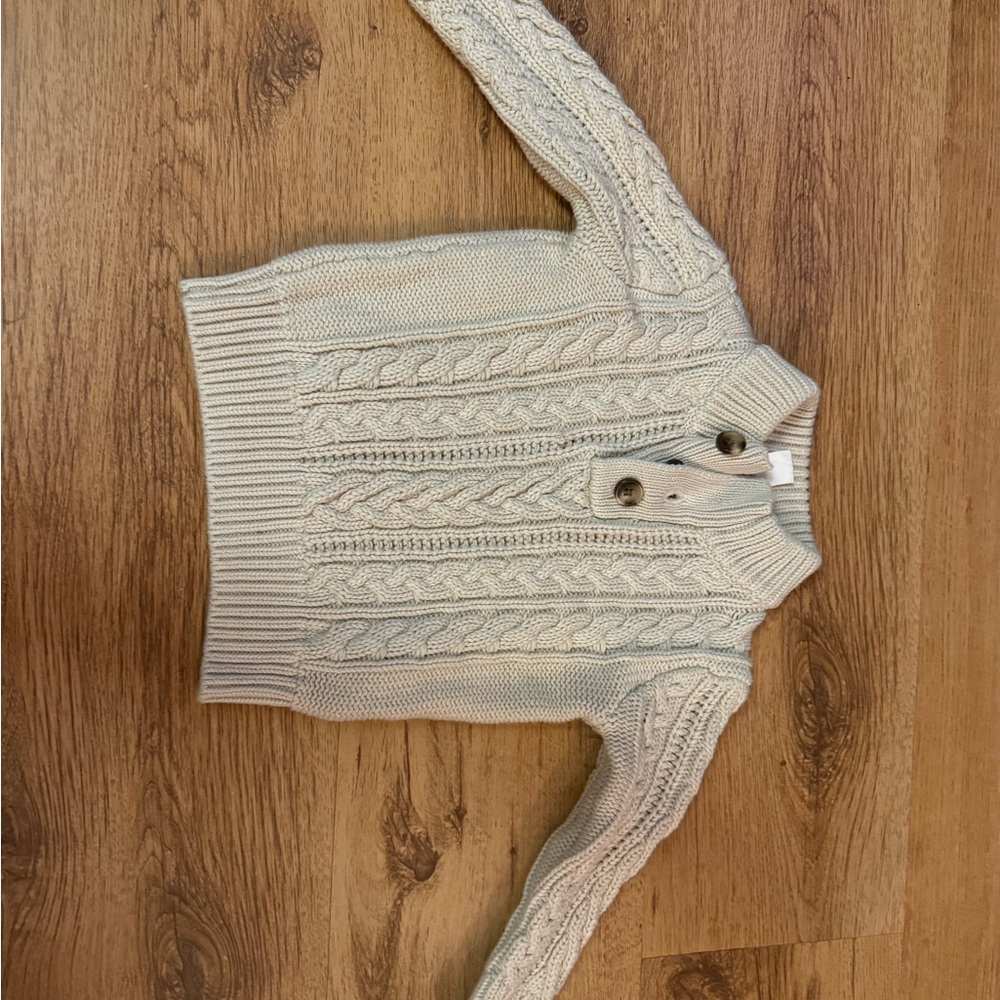GAP Cream Cable Knit Cardigan
